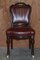 Victorian Mahogany & Leather Dining Chairs in the Style of Gillows, 1860s, Set of 6, Image 3