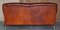 Sofa aus Buche & handgefärbtem braunem Leder im Stil von Howard & amp; Sons 16