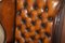 Ohrensessel in Handgefärbtem Zigarrenbraunem Leder von William Morris, 2er Set 6