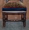 Napoleonic Blue Dining Chairs with Kilim Rug Upholstery, Set of 6 7