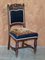 Napoleonische Blaue Esszimmerstühle mit Kelim Teppichbezug, 6er Set 2
