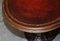 Oval Roman Pedestal Base Coffee or Cocktail Table in Oxblood Leather, Image 12