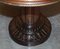 Oval Roman Pedestal Base Coffee or Cocktail Table in Oxblood Leather 11