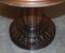 Oval Roman Pedestal Base Coffee or Cocktail Table in Oxblood Leather, Image 11