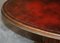 Oval Roman Pedestal Base Coffee or Cocktail Table in Oxblood Leather, Image 15