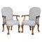 Eagle Armed Claw & Ball Feet Throne Armchairs, Set of 2 1