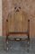 Butaca inglesa de roble con respaldo gótico, década de 1900, Imagen 11