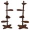 Hardwood Adjustable Whatnots or Display Stands, Set of 2 1