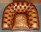 Chesterfield Club Sofa & Armchairs in Brown Leather, Set of 3, Image 6