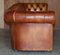 Chesterfield Club Sofa & Armchairs in Brown Leather, Set of 3, Image 19