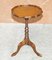 Decorative Flamed Mahogany Pie Crust Edge Tripod Lamp Table 2