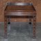 Chinese Chippendale Silver Tea Table with Fretwork in Carved Mahogany, Image 12