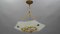 Art Deco Enameled and Frosted Glass Pendant Light from Loys Lucha, 1930s 2