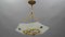 Art Deco Enameled and Frosted Glass Pendant Light from Loys Lucha, 1930s, Image 2