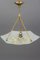 Art Deco Enameled and Frosted Glass Pendant Light from Loys Lucha, 1930s 12