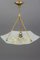 Art Deco Enameled and Frosted Glass Pendant Light from Loys Lucha, 1930s, Image 12
