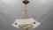 Art Deco Enameled and Frosted Glass Pendant Light from Loys Lucha, 1930s 8