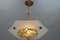 Art Deco Enameled and Frosted Glass Pendant Light from Loys Lucha, 1930s 4