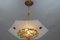 Art Deco Enameled and Frosted Glass Pendant Light from Loys Lucha, 1930s, Image 4