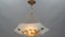 Art Deco Enameled and Frosted Glass Pendant Light from Loys Lucha, 1930s, Image 3