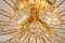 Large Flush Mount in Brass and Crystal Glass Chandelier by Kinkeldey, Germany, 1970s, Image 7