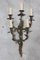 Große Louis XV Bronze Wandlampen mit 5 Lampen, 2er Set 1