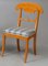 Swedish Biedermeier Honey Coloured Dining Chairs Including 2 Carvers, 1800s, Set of 4 2