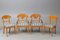 Swedish Biedermeier Honey Coloured Dining Chairs Including 2 Carvers, 1800s, Set of 4 4