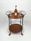 Round Serving Bar Cart in Teak & Black Metal, Italy, 1960 6