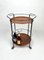 Round Serving Bar Cart in Teak & Black Metal, Italy, 1960 5