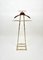Valet in ottone a forma di bambù e legno di Jacques Adnet, Francia, anni '50, Immagine 7