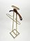 Valet Stand in Faux Bamboo Brass & Wood by Jacques Adnet, France, 1950s 4