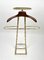 Valet Stand in Faux Bamboo Brass & Wood by Jacques Adnet, France, 1950s 6