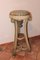 Antique Napoleon III French Lacquered Stool with Green Marble Top 2