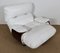 Weiße Marsala Roset Line Edition Armlehnstühle mit Fußhocker aus weißem Leder von Michel Ducaroy für Ligne Roset, 1970er, 4er Set 11