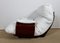Weiße Marsala Roset Line Edition Armlehnstühle mit Fußhocker aus weißem Leder von Michel Ducaroy für Ligne Roset, 1970er, 4er Set 28