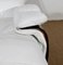 Weiße Marsala Roset Line Edition Armlehnstühle mit Fußhocker aus weißem Leder von Michel Ducaroy für Ligne Roset, 1970er, 4er Set 18