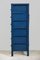 Blauer Schubladen- oder Werkzeugschrank aus blauem Metall, 1970er 10