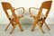 Mid-Century Birch Folding Chairs with Bentwood Armrests, 1960s, Set of 8 8