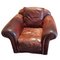 Spanish Brown Leather Club Chairs, Set of 2 3