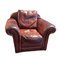 Spanish Brown Leather Club Chairs, Set of 2, Image 4