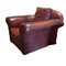Spanish Brown Leather Club Chairs, Set of 2 2