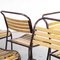 Tubular Metal Slatted Dining Chairs from Cox, 1940s, Set of 6 5