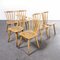 French Beech Stick Back Dining Chairs, 1950, Set of 6 6