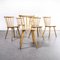 French Beech Stick Back Dining Chairs, 1950, Set of 6 3