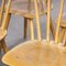 French Beech Stick Back Dining Chairs, 1950s, Set of 4, Image 4