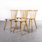 French Beech Stick Back Dining Chairs, 1950s, Set of 4 5