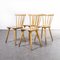 French Beech Stick Back Dining Chairs, 1950s, Set of 4, Image 5