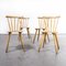 French Beech Stick Back Dining Chairs, 1950s, Set of 4 3