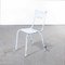 French Sky Blue Metal Stacking Outdoor Chair from Tolix, 1950, Set of 6 1